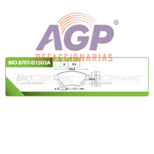 BALATA DE FRENO TRASERA FORD TRANSIT 2008-2012