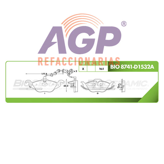 BALATA DE FRENO DELANTERA CHEVROLET ASTRA 2000-2008