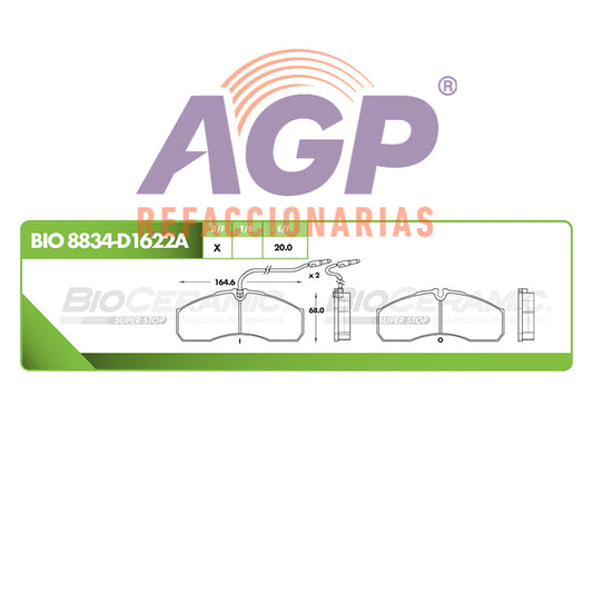 BALATA DE FRENO DELANTERA NISSAN CABSTAR 2008-2009