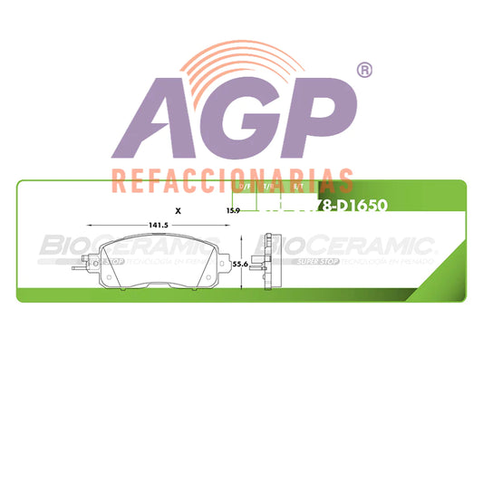 BALATA DE FRENO DELANTERA NISSAN ALTIMA 2013-2017