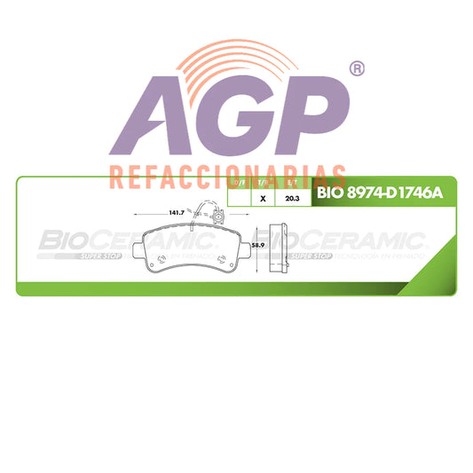BALATA TRASERA RAM PROMASTER 1500 2014-2020
