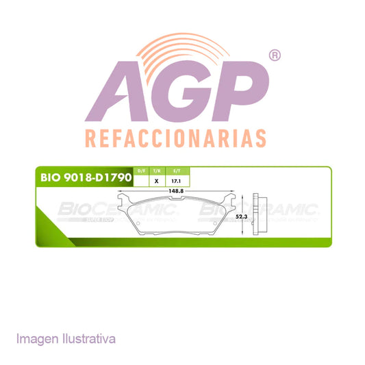 BALATA DE FRENO TRASERA FORD F-150 V6 2015-2020