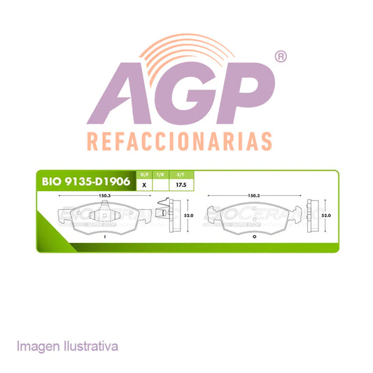 BALATA DE FRENO DELANTERA DODGE VISION 15-18