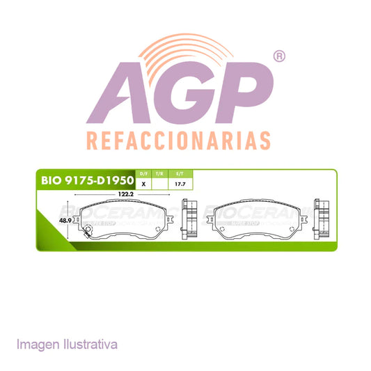 BALATA DE FRENO DELANTERA TOYOTA YARIS HB 2017-2019