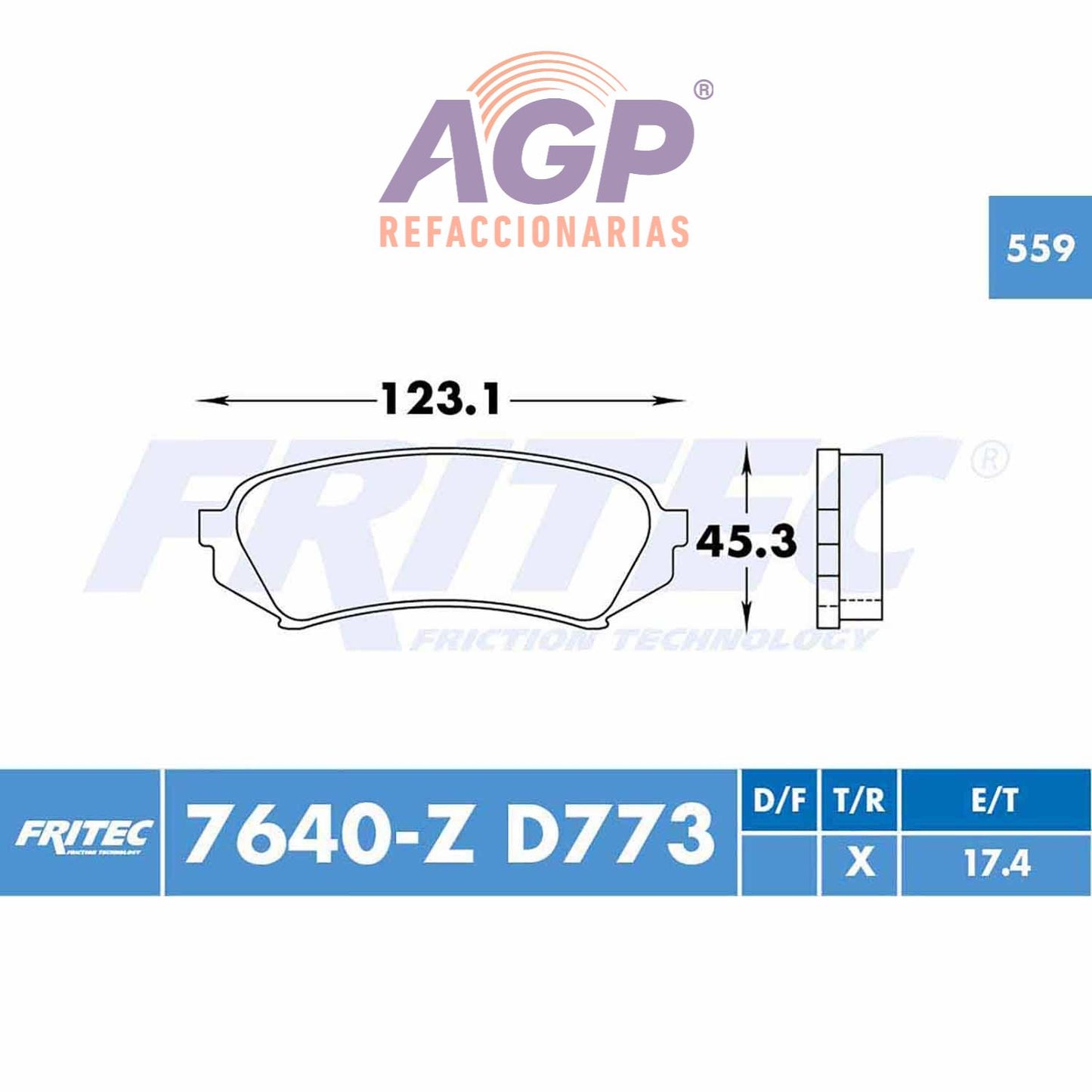 BALATA  TRASERA LEXUS TRUCK LX470 1998-2000, TOYOTA TRUCK LAND CRUISER 2000- (FRI-SPC7640Z)