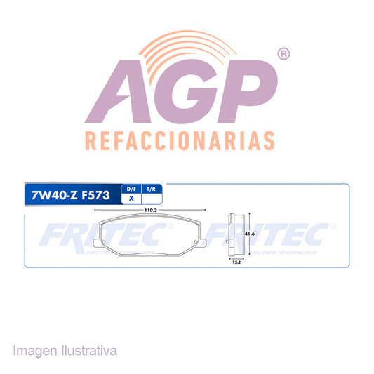 BALATA DISCO DELANTERA SUZUKI TRUCK JIMNY GLX 4L 1.5 LTS 2021-2023 JIMNY GLE 4L 1.5 LTS 2022-2022 ()
