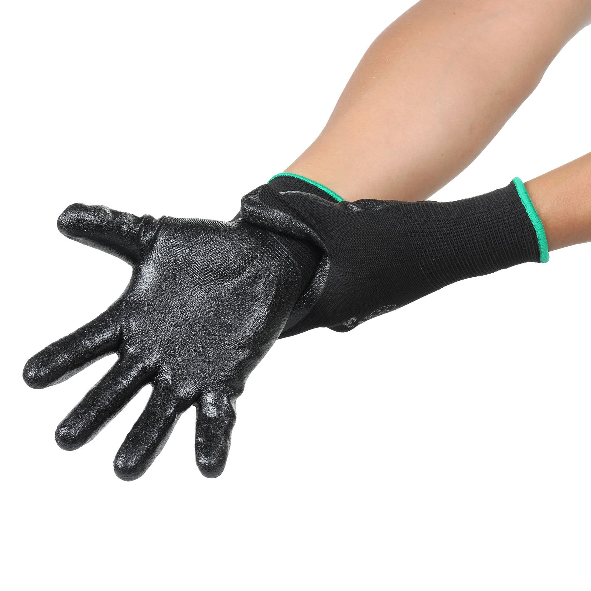 GUANTES PARA TRABAJO DE NYLON CON ESPUMA DE NITRILO (M) - REFACCIONARIAS AGP