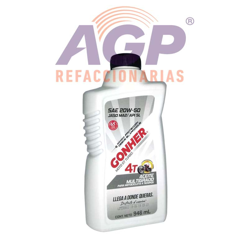 ACEITE DE MOTO 20W50 JASO 12/1L CJ (GON-4T)