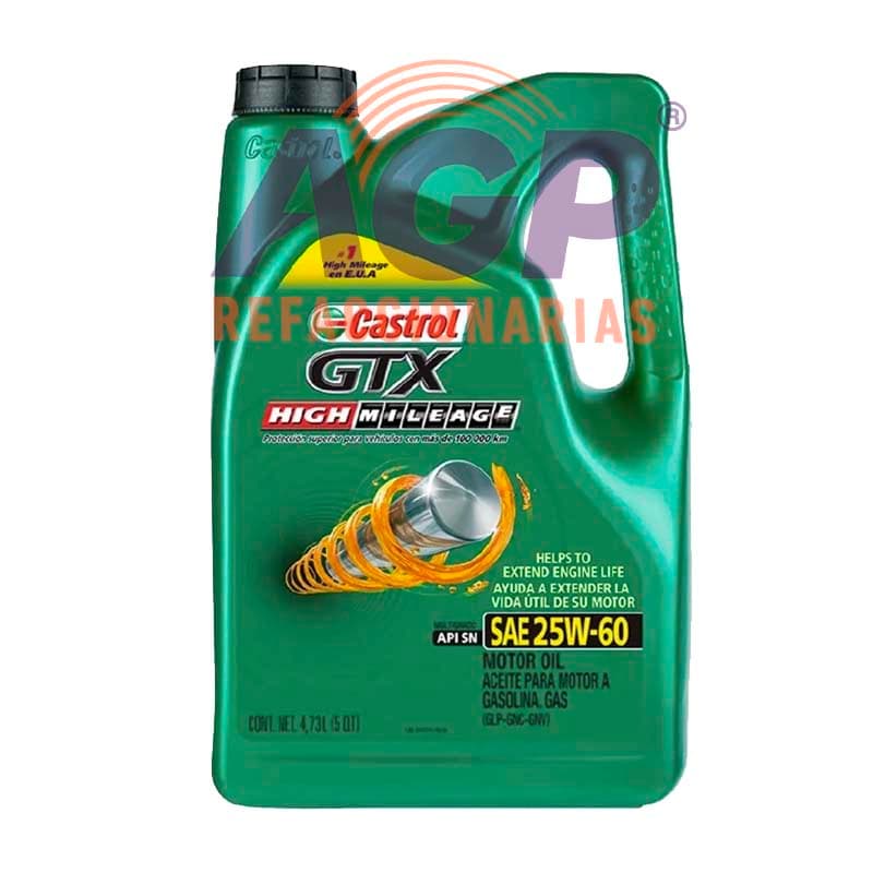 ACEITE GTX HI MILEAGE 25W-60 GARRAFA