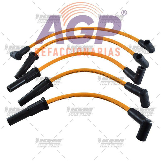 CABLE BUJIA MAG-PLUS FORD 4 CIL. 2.3 LTS GHIA FUEL INJECTION  1991-1991, TOPAZ 1989 1/2- (KEM-CB134)
