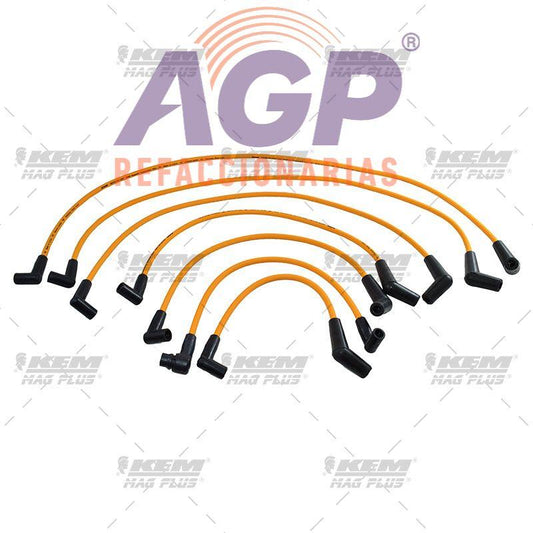 CABLE BUJIA MAG-PLUS FORD 6 CIL. 3.8 LTS. COUGAR, THUNDERBIRD 1989 -1990 CAMIONETAS 1992 (KEM-CB152)