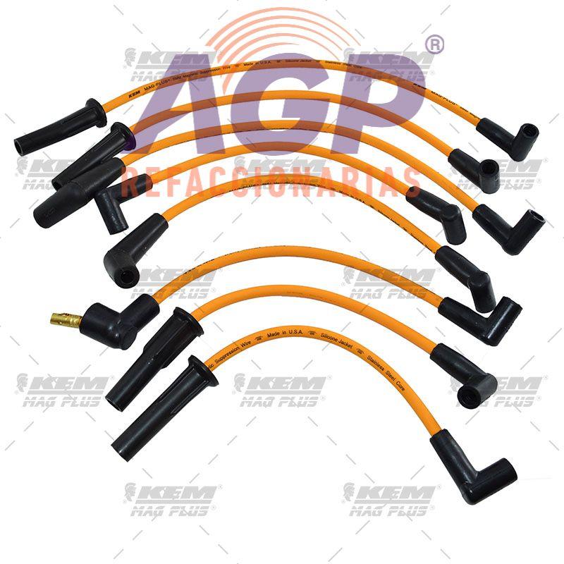 CABLES PARA BUJIAS MAG-PLUS  FORD 6 CIL. 4.9 LTS.PICK UP 6 EN LINEA ENC. ELECTRONICO 1994-1998.