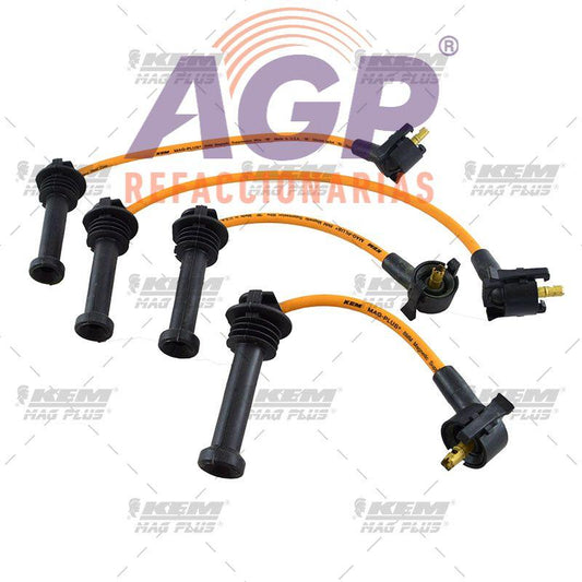 CABLES PARA BUJIAS MAG-PLUS  FORD 4 CIL. 1.4 LTS. FIESTA 1998-2000