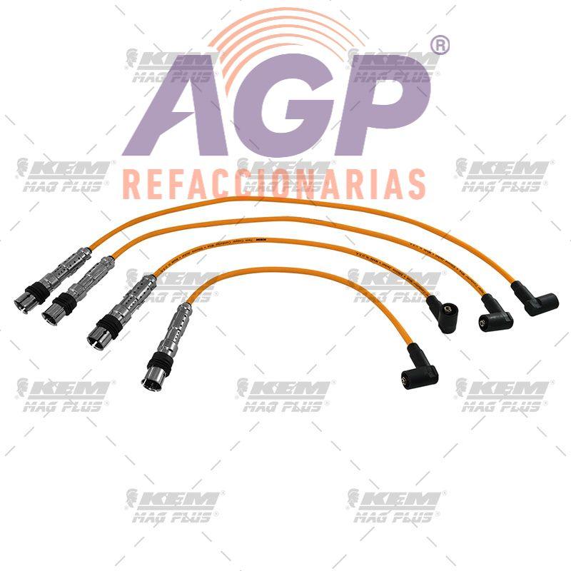 CABLE BUJIA MAG-PLUS VW 4 CIL. 1.6, 2.0 LTS. POLO 2003-2007 / JETTA A4 CLASICO 2011-2015 (KEM-CB278)