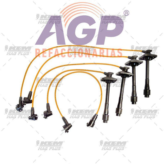 CABLES PARA BUJIAS MAG-PLUS  TOYOTA CAMRY IMP. 2.2 LTS. 4 CIL. 92-99 / CELICA IMP. 2.2 LTS. 4 CIL. 94-99 / RAV4 IMP. 2.0 LTS. 4 CIL. 96-97 - REFACCIONARIAS AGP
