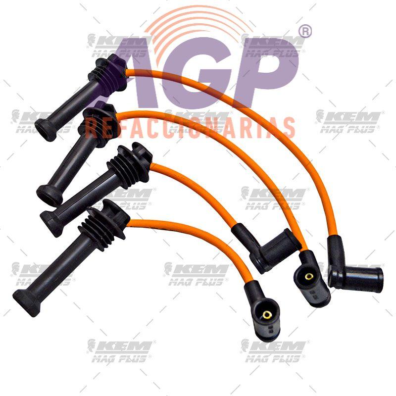 CABLES PARA BUJIAS MAG-PLUS  FORD FIESTA 1.6 LTS. 4 CIL. 11-14 / VOLVO C30 1.6 LTS. 4 CIL. 2012 / - REFACCIONARIAS AGP