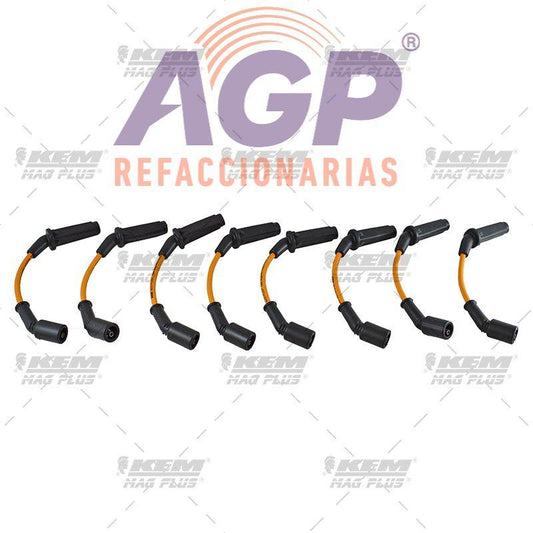 CABLES PARA BUJIAS MAG-PLUS  BUICK ALLURE IMP. 5.3 LTS. 8 CIL. 2008 / CHEVROLET AVALANCHE 5.3 LTS. 8 CIL. 07-08 / EXPRESS 1500 5.3 LTS. 8 CIL. 03-08 / SUBURBAN 1500 5.3 LTS. 8 CIL. 07-08 / TRAIL BLAZ
