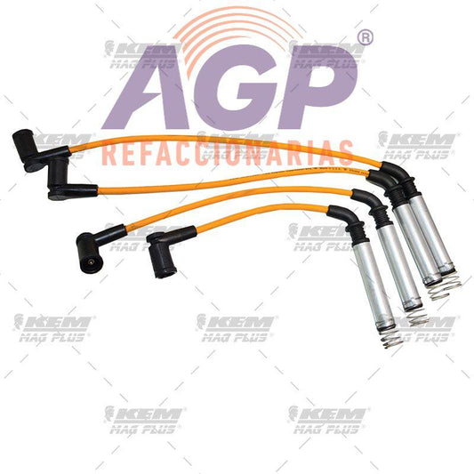 CABLES PARA BUJIAS MAG-PLUS  FORD COURIER 1.6 LTS. 4 CIL. 05-12 / FIESTA 1.6 LTS. 4 CIL. 05-10 / IKON 1.6 LTS. 4 CIL. 05-07 / KA 1.6 LTS. 4 CIL. 05-08