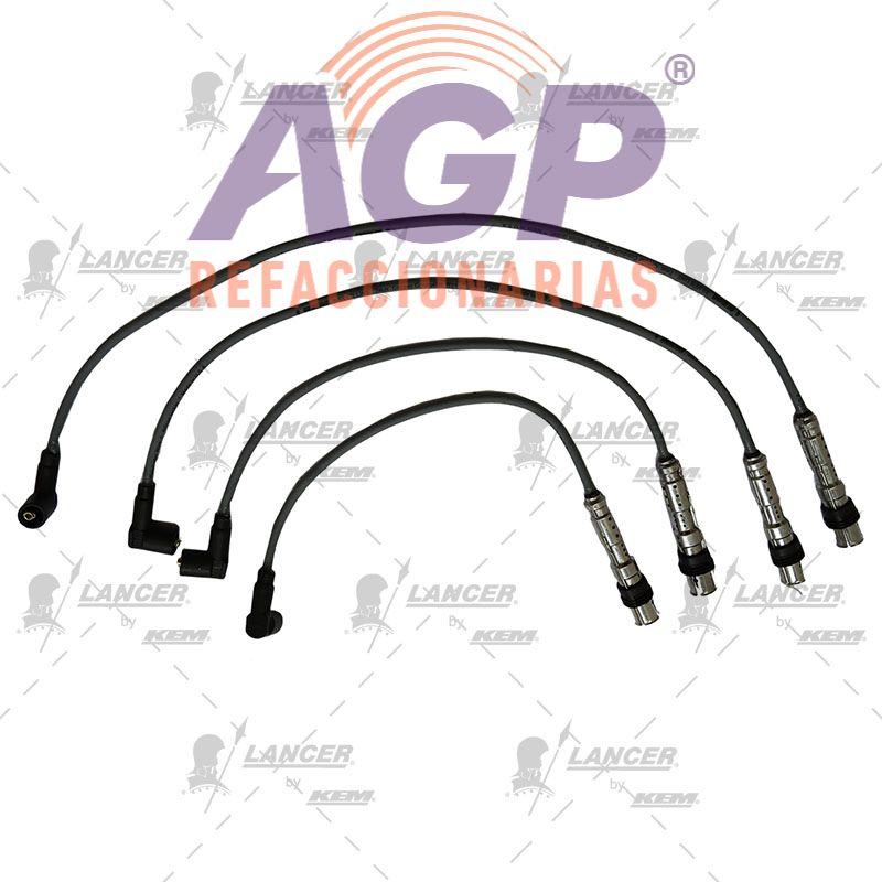 CABLES PARA BUJIAS  VW 4 CIL. 1.6 LTS. GOL 2009-2017 / POINTER 2005-2009 / LUPO 2003-2005 / SEAT IBIZA 2009-2015 (DISEÑO ORIGINAL CON BRINCADOR)