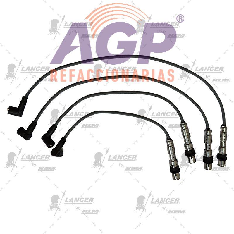 CABLES PARA BUJIAS  VW 4 CIL. 1.6 LTS. CROSS FOX 2007-2016.(DISEÑO ORIGINAL CON BRINCADOR)