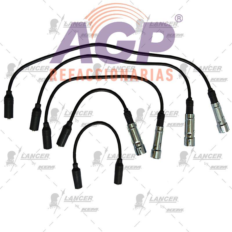 CABLES PARA BUJIAS  VW 4 CIL. 1.8 LTS. POINTER (1998-2003).(DISEÑO ORIGINAL CON BRINCADOR)
