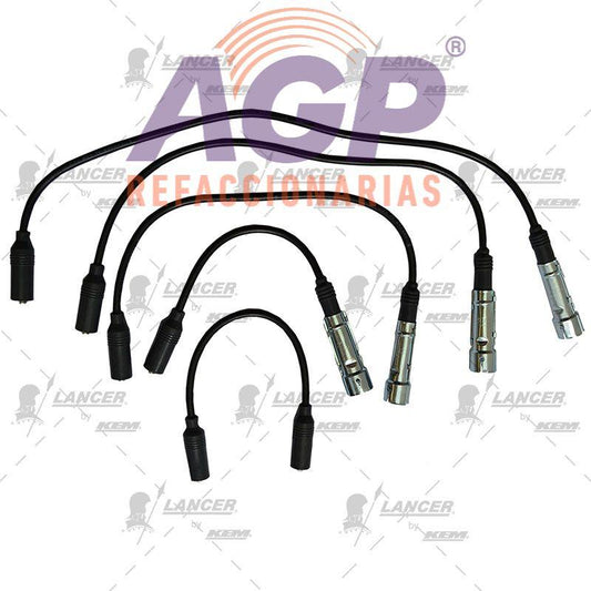 CABLES PARA BUJIAS  VW 4 CIL. 1.8 LTS. POINTER (1998-2003).(DISEÑO ORIGINAL CON BRINCADOR)