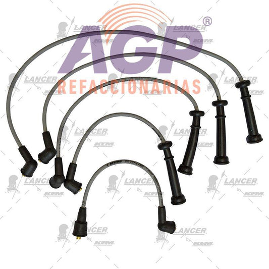 CABLES PARA BUJIAS  NISSAN 4 CIL. 1.6 LTS. TSURU CARBURADO 8V 1992 CAPUCHON ORIGINAL