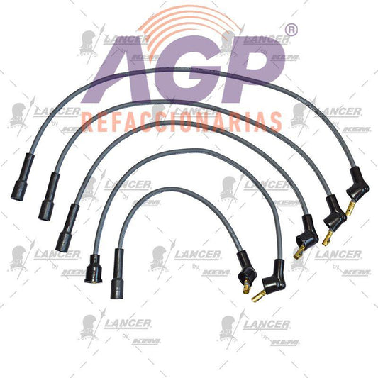 CABLES PARA BUJIAS NISSAN 4 CIL. 1600 C.C. HIKARI TURBO, TSURU II TURBO 1988-1991. - REFACCIONARIAS AGP