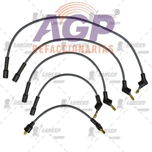 CABLES PARA BUJIAS  NISSAN 4 CIL. 1.6 LTS. TSURU III CARBURADO 8V 1992 CAPUCHON CORTO