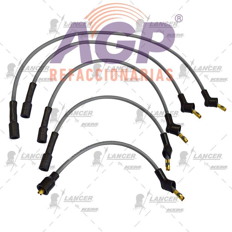 CABLES PARA BUJIAS NISSAN 4 CIL. 1.6 LTS. TSURU III CARBURADO 8V 1992 CAPUCHON CORTO