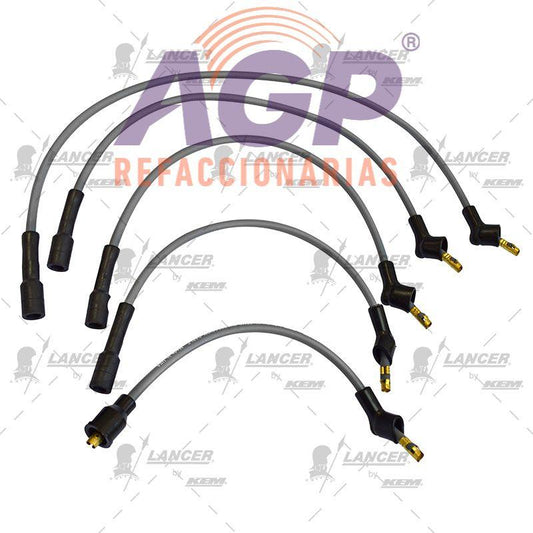 CABLES PARA BUJIAS NISSAN 4 CIL. 1.6 LTS. TSURU III CARBURADO 8V 1992 CAPUCHON CORTO