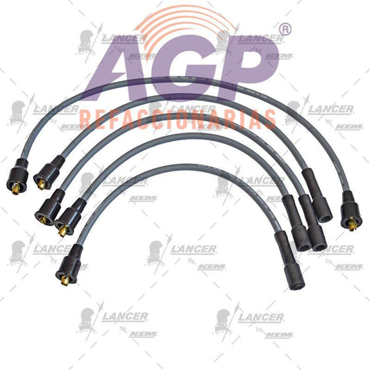 CABLES PARA BUJIAS NISSAN 4 CIL. 1200,1300,1500 C.C. MOTOR "J" 1963-1984.