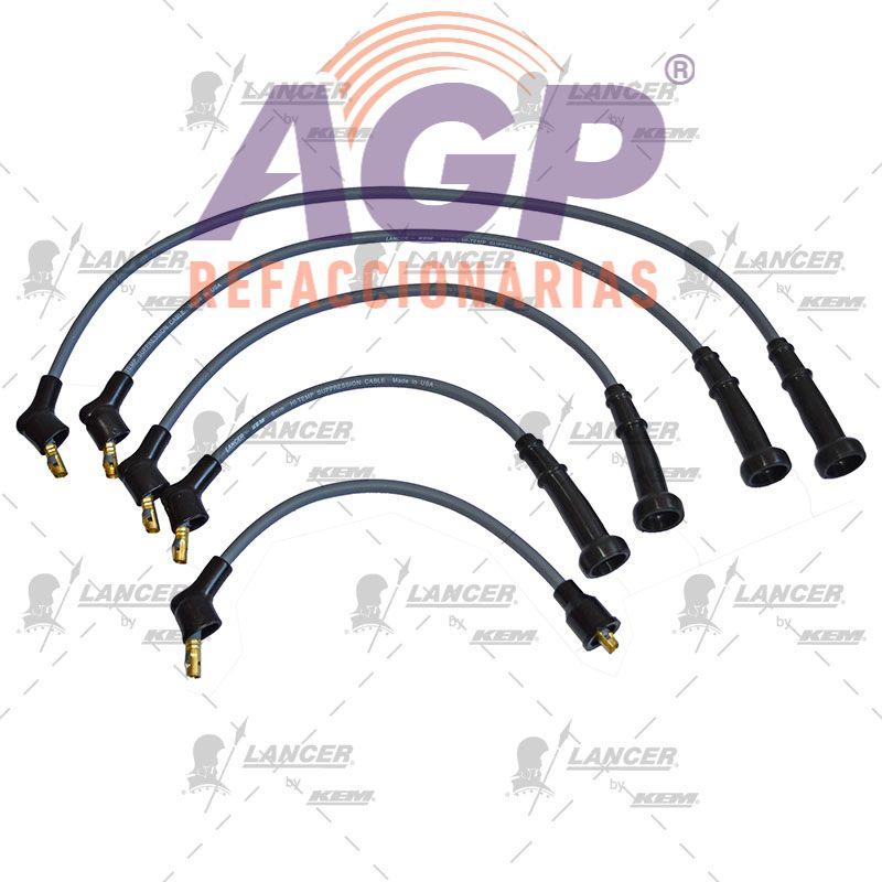 CABLES PARA BUJIAS NISSAN 4 CIL. 1500, 1600 C.C. HIKARI, TSURU I Y II HASTA 1992 CAPUCHON ORIGINAL