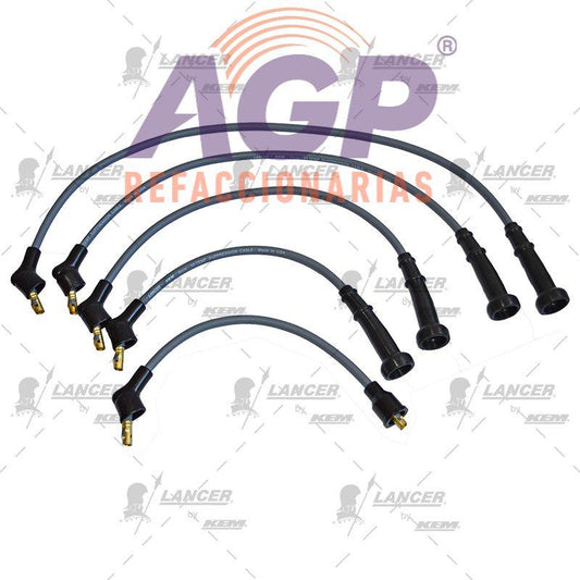 CABLES PARA BUJIAS NISSAN 4 CIL. 1500, 1600 C.C. HIKARI, TSURU I Y II HASTA 1992 CAPUCHON ORIGINAL