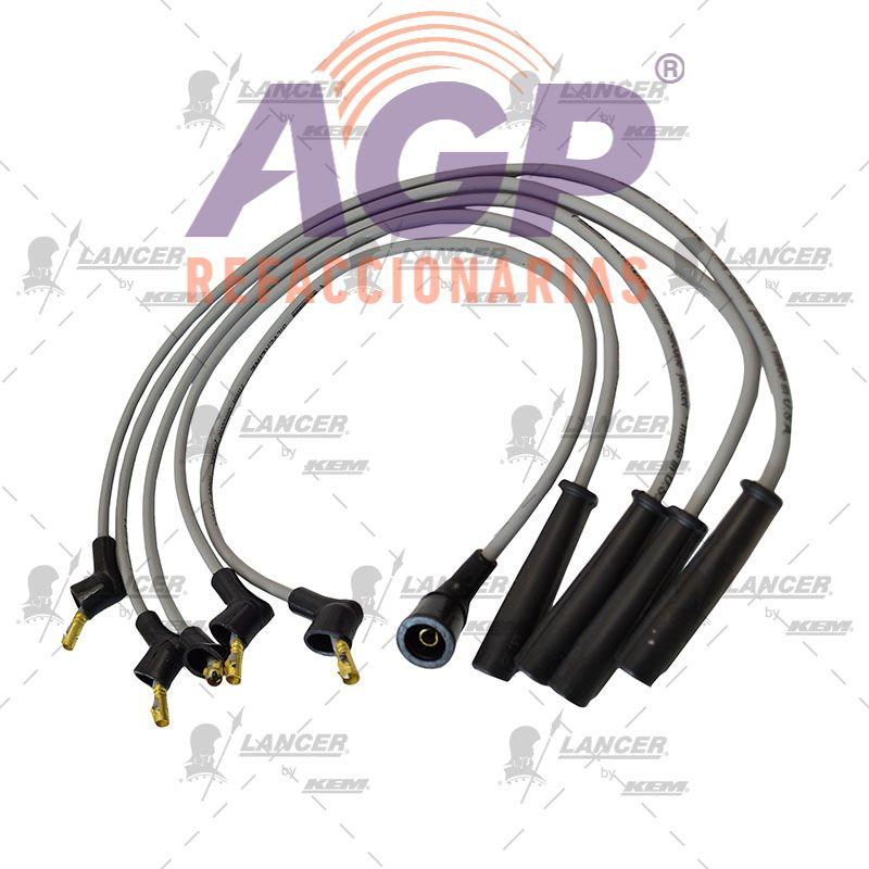 CABLES PARA BUJIAS  HYUNDAI 4 CIL. EXCEL 1.5L. (86-89) MITSUBISHI 4 CIL. PRECIS 1.5L. (87-89)
