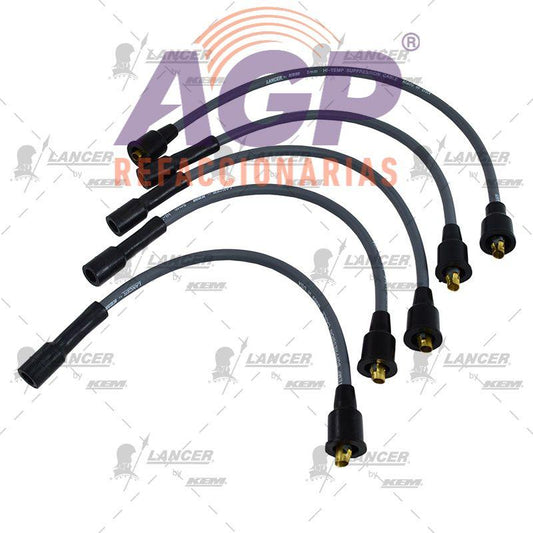 CABLES PARA BUJIAS RENAULT 4 CIL. 1.4 LTS R-5, R-6, R-8, R-10, R-12 TL 1965-1983.
