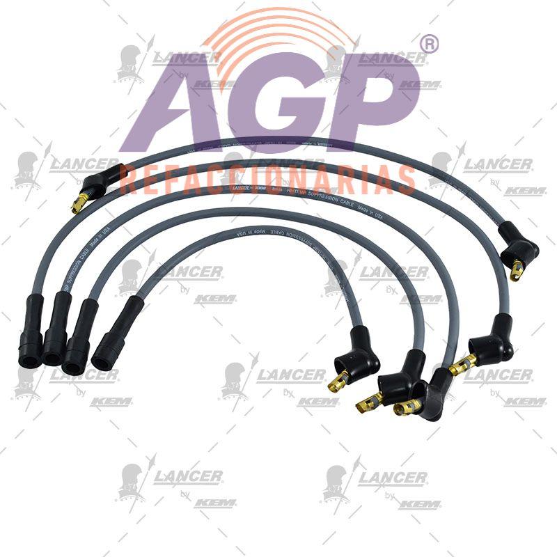 CABLES PARA BUJIAS RENAULT 4 CIL.  2 LITROS MIRAGE, R-12 TS, R-18 Y R-18  1976-1983.