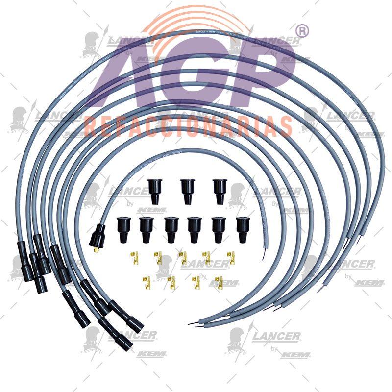 CABLES PARA BUJIAS UNIVERSAL 8 CIL. TODOS, VEHICULOS 8 CILINDROS