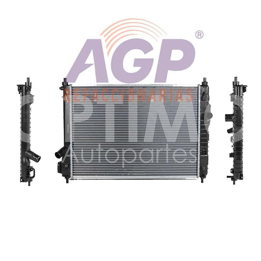 RADIADOR AGUA C/S AIRE STD 610*420*16MM T/SOLDADO CHEVROLET AVEO 1.6L 2013-2017
