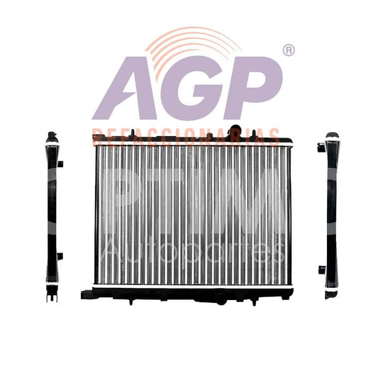 RADIADOR AGUA C/S AIRE STD 550*400*22MM T/MECANICO PG-206 1.4L/1.6L 1999-2009