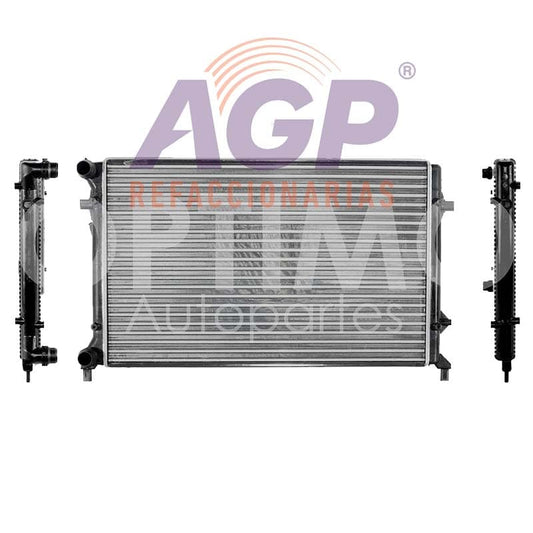 RADIADOR AGUA C/S AIRE STD/AUT 670*420*22MM T/MECANICO BORA 2.5L GAS 2006-2010