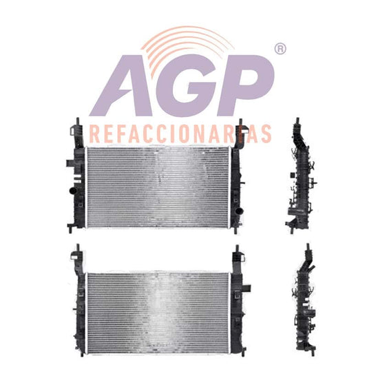 RADIADOR CV MERIVA 04-06 L4 1.8 LTS C/AA STD 24X14X26MM ALUM SOLD NAC