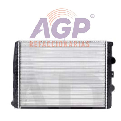 RADIADOR VW POINTER 97-10 L4 1.6, 1.8, 2.0 LTS S AA STD 18 1 2X13 2 5X23MM ALUM MEC POLAR