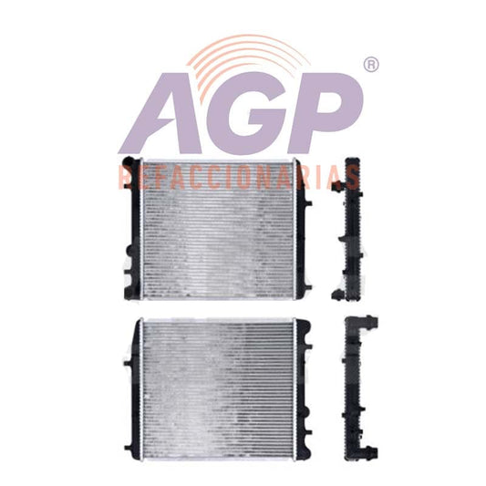 RADIADOR VW POLO/IBIZA/CORDOBA 03-07 L4 1.2/1.4/1.6 LTS S/AA STD 17X15 2/7X26MM ALUM SOLD POLAR