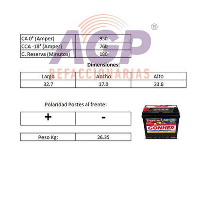 ACUMULADOR GONHER  G-31P