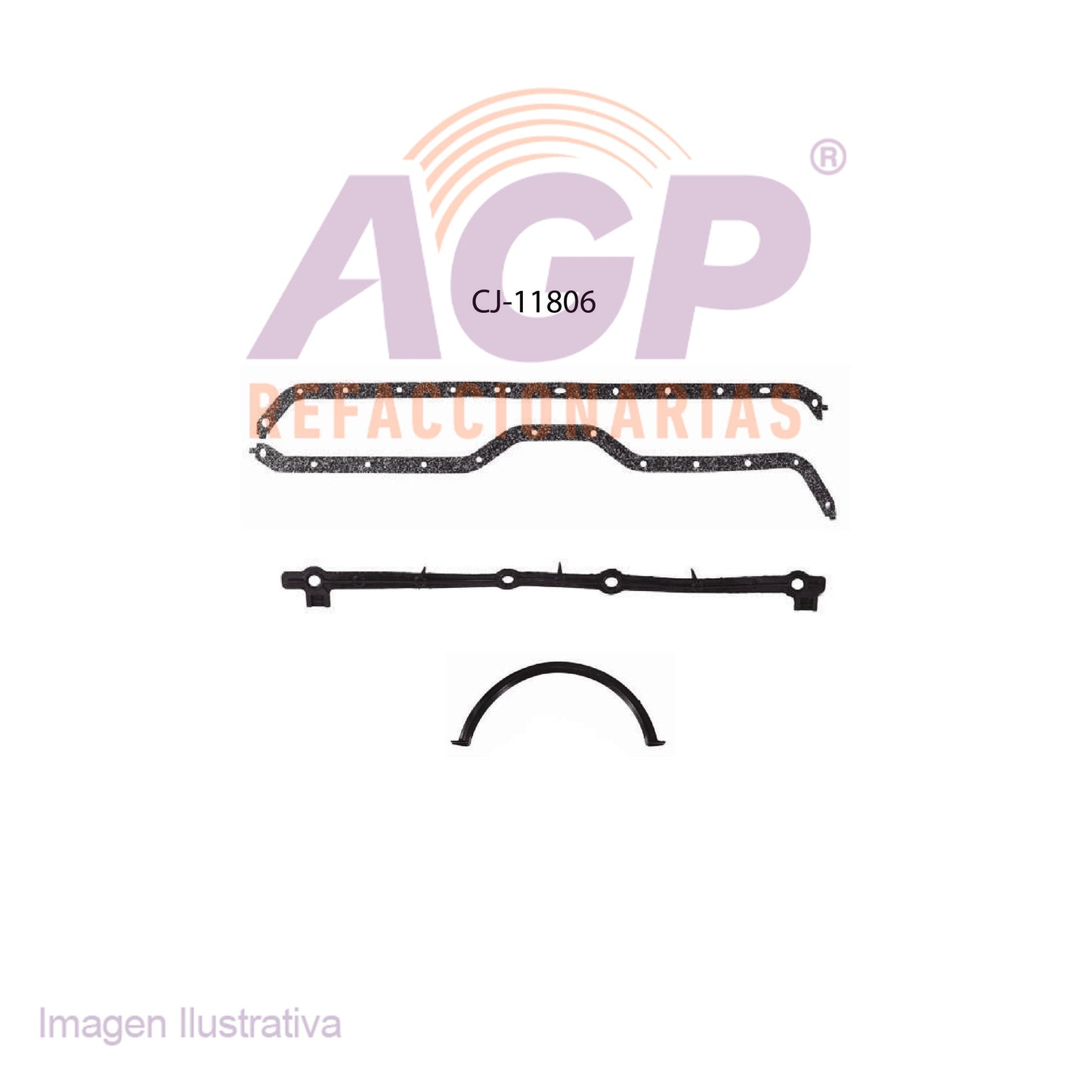 EMPAQUE DE CARTER JEEP CHEROKEE L6 4.0L 87-91   4.2L 74-83 - CJ5 L6 4.2L 79-83 - CJ7 L6 4.2L 76-86 - COMANCHE L6 4.0L 87-91 - GRAND WAGONEER L6 4.2L 84-86 - SCRAMBLER L6 4.2L 81-85 - WAGONEER L6 4.0L