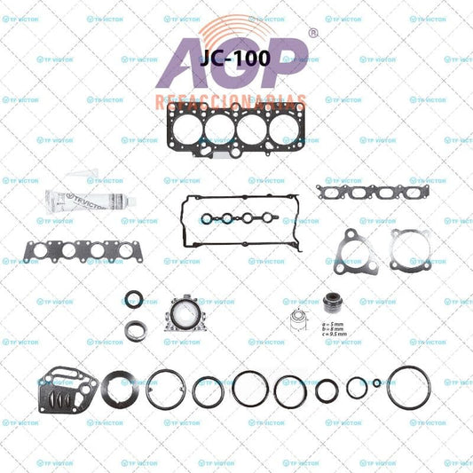EMPAQUE JUEGO COMPLETO VW L4 1.8 20V Y 16V 00-06 JETTA