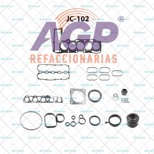 EMPAQUE JUEGO COMPLETO VW JETTA - BORA - NEW BEETLE L5 2.5 20V 06-10