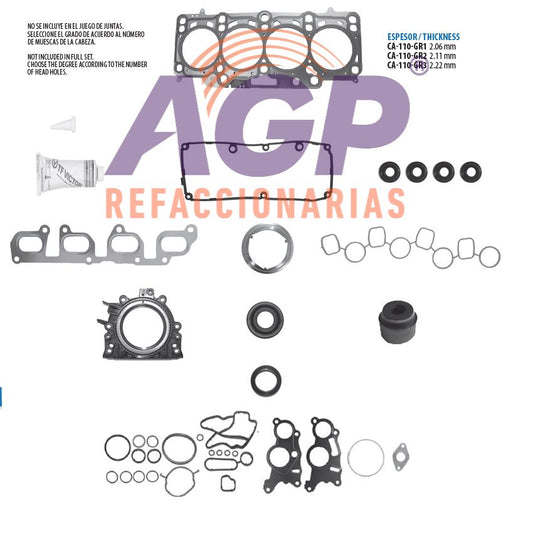 EMPAQUE JUEGO COMPLETO VW. AMAROCK 2.0 DOHC 16V TDI 10-14 - CRAFTER