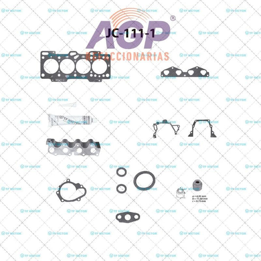EMPAQUE JUEGO COMPLETO ATOS BY DODGE L4 1.1 12V G4HC 04-05.